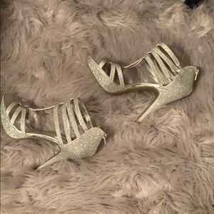 Silver (Glitter) High Heels